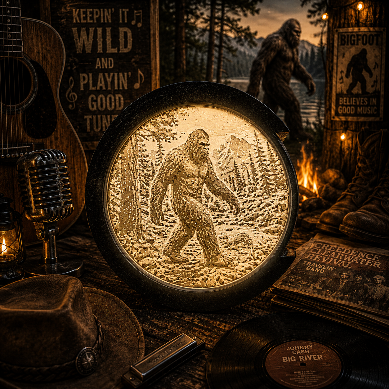 Bigfoot Acoustic Guitar Soundhole illuminated plug
